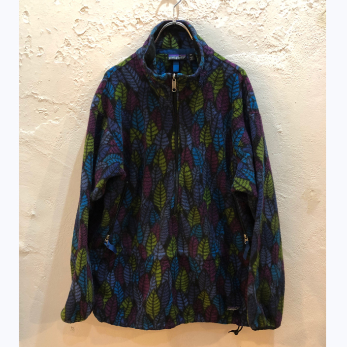 1991s leaf 総柄 fleece jacket（Patagonia）