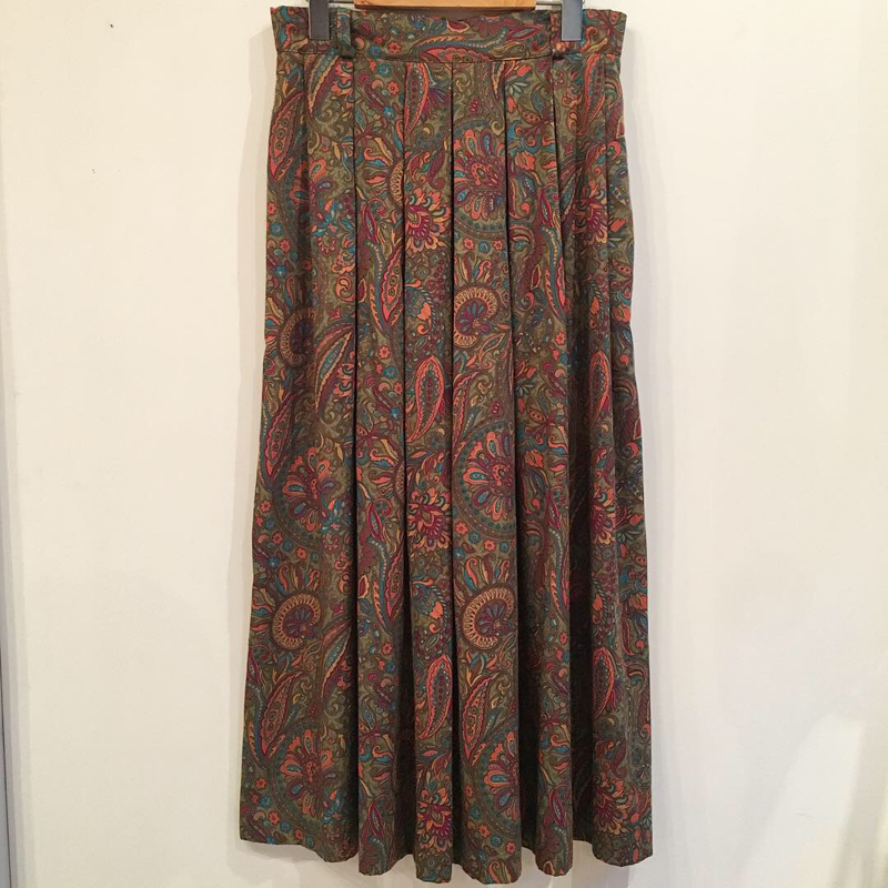 1980's paisley print skirt（USED）