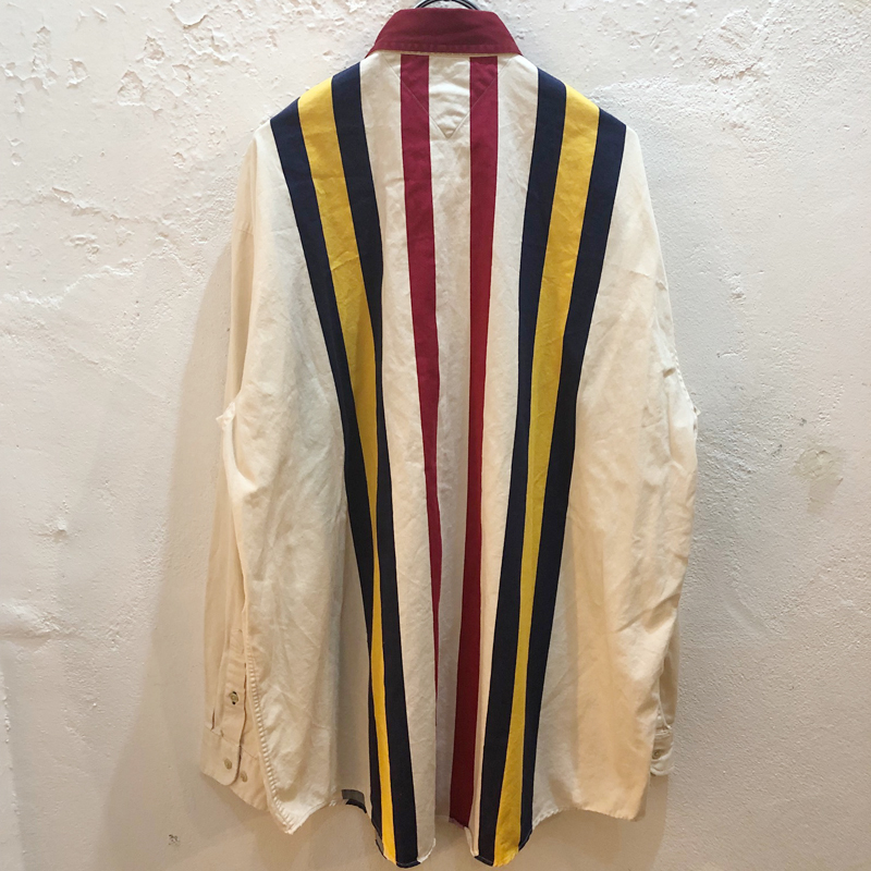 90’s stripe button down shirt（TOMMY HILFIGER）