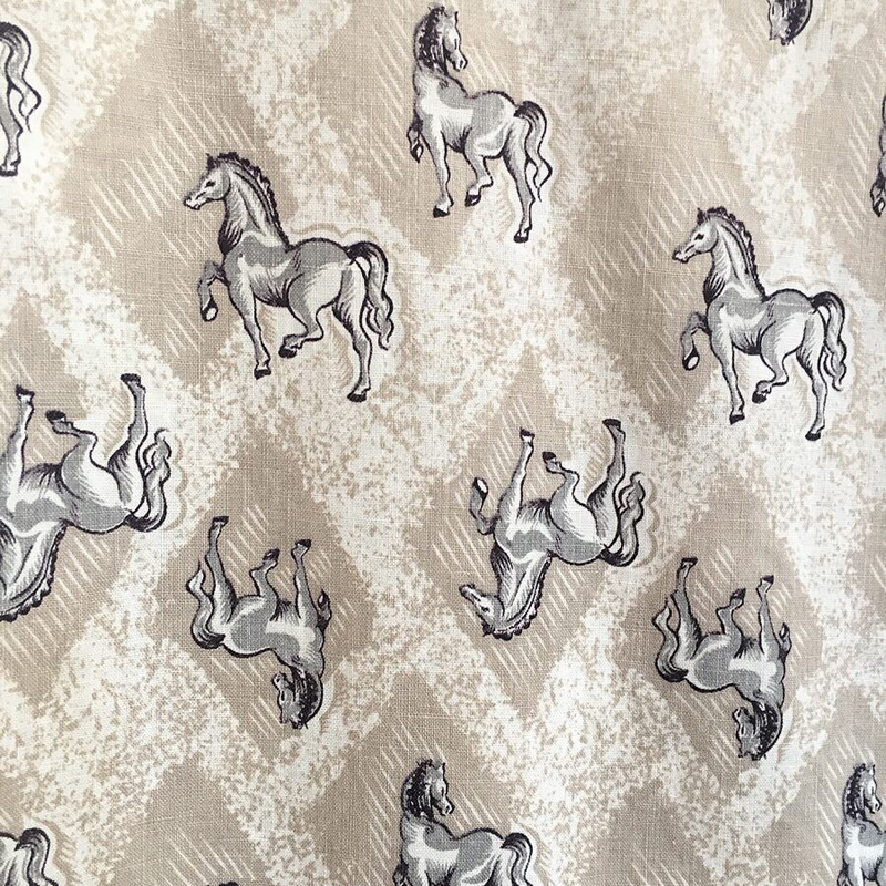 1960's vintage horse textile shirts（USED）