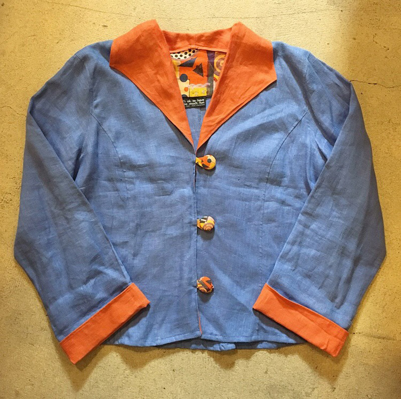 Two-tone Color Linen Jacket（USED）