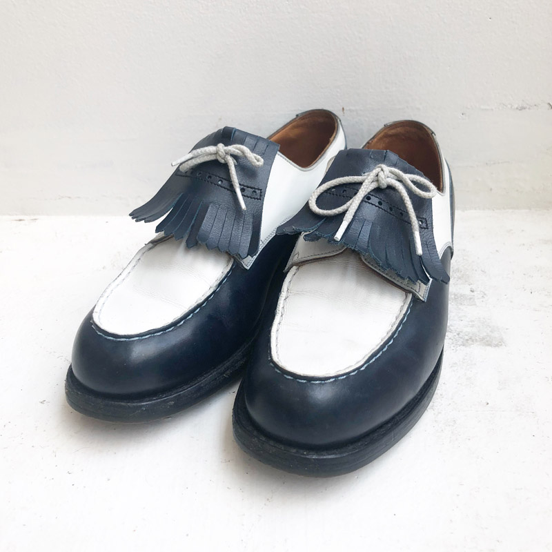 Old J.M.Weston "GOLF" two tone leather shoes（J.M.Weston(used)）
