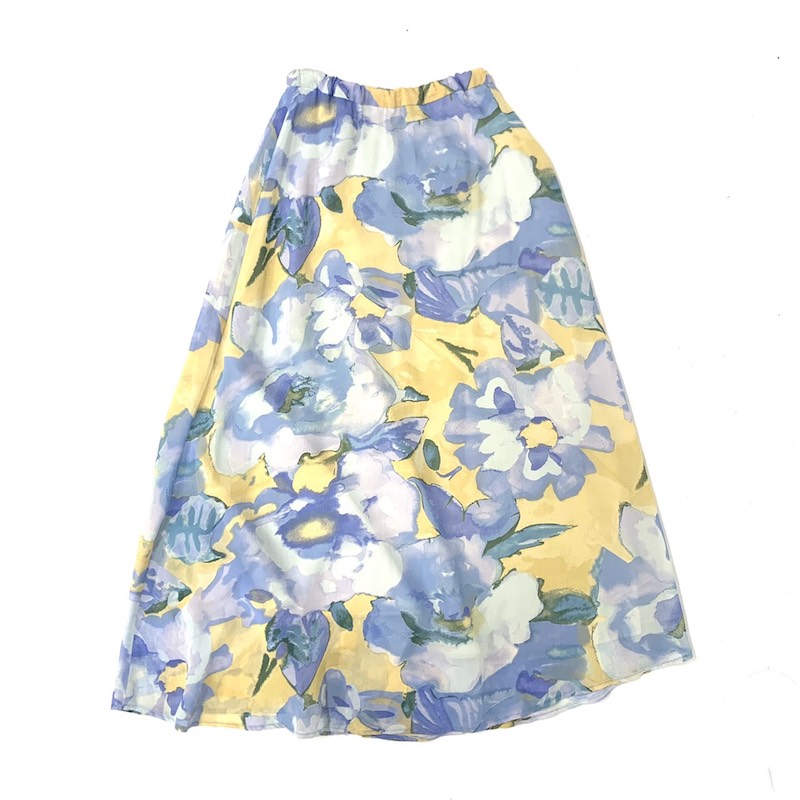 Flower Pettern Flare Skirt