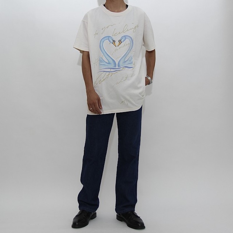 90's Swan hart print t-shirt