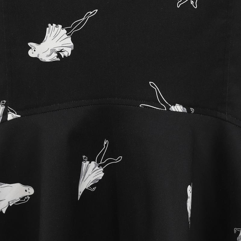 Winifred Pinup Ghouls Fishtail Skirt