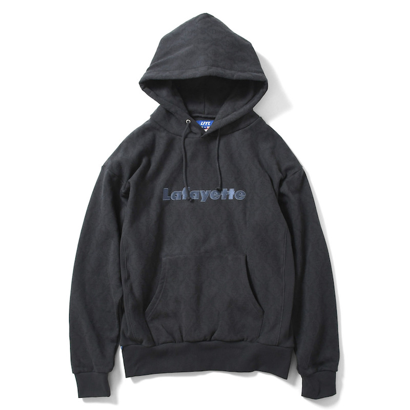 DAMASK PATTERN Lafayette LOGO US COTTON HOODED SWEATSHIRT