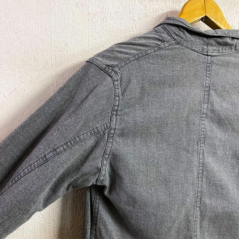 1950s french work vintage ブラックシャンブレーアトリエコート