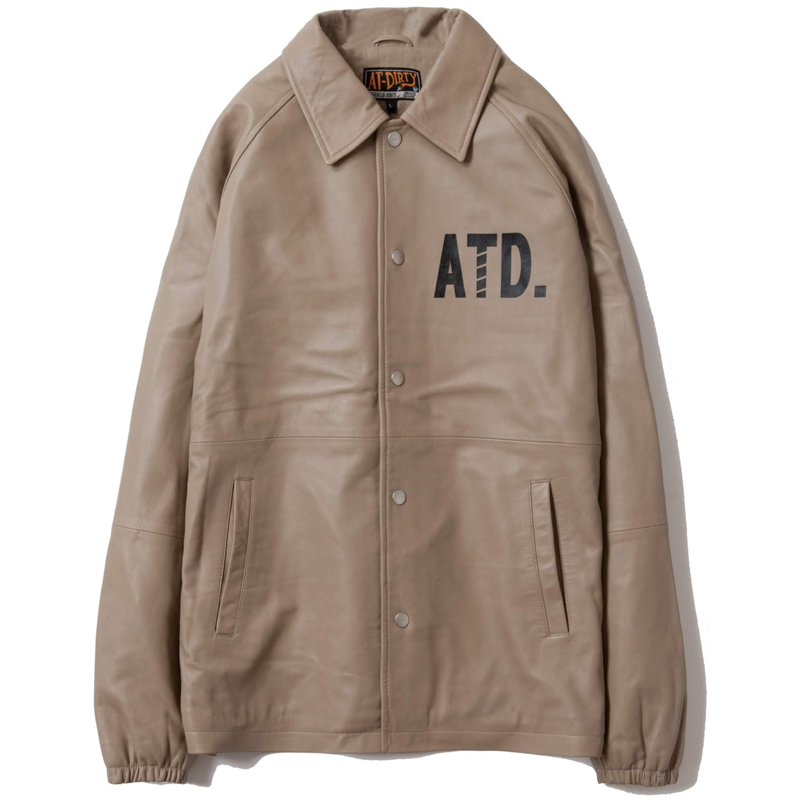 AT-DIRTY LEATHER COACH JACKET