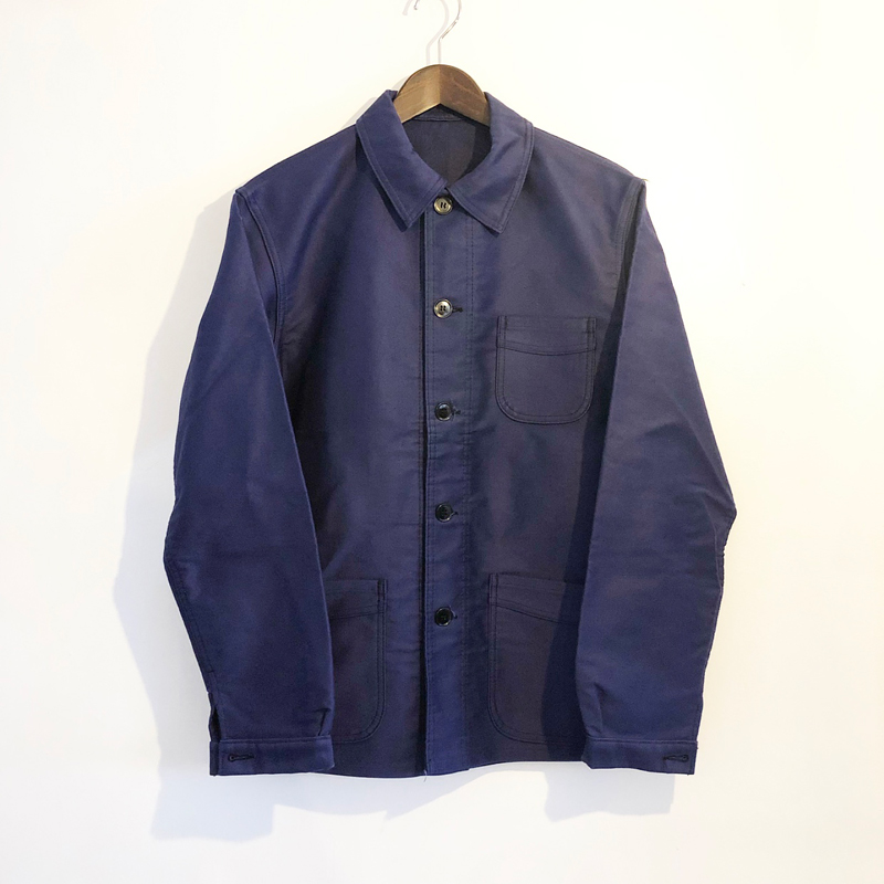 1950s French blue moleskin work jacket（Le Mont St Michel (used)）