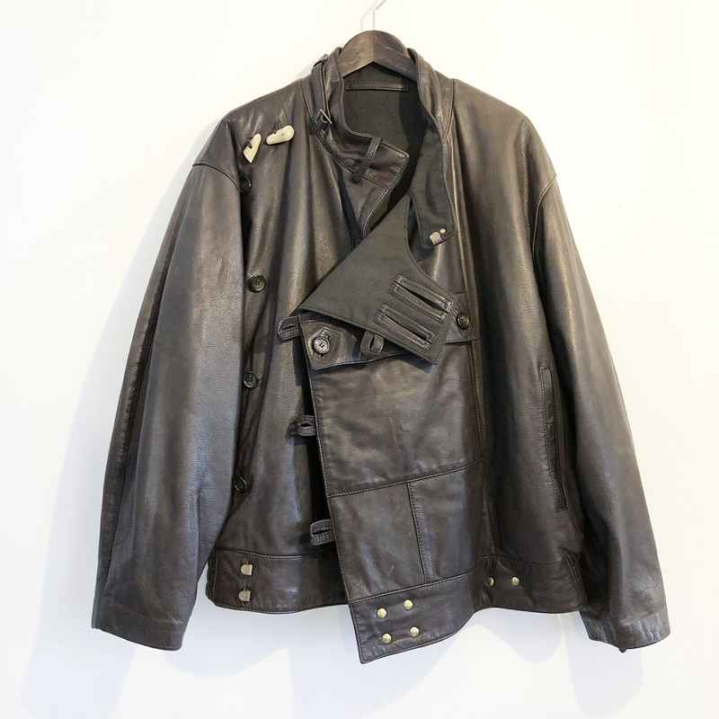 Type swedish military leather motorcycle jacket（Mac Douglas）