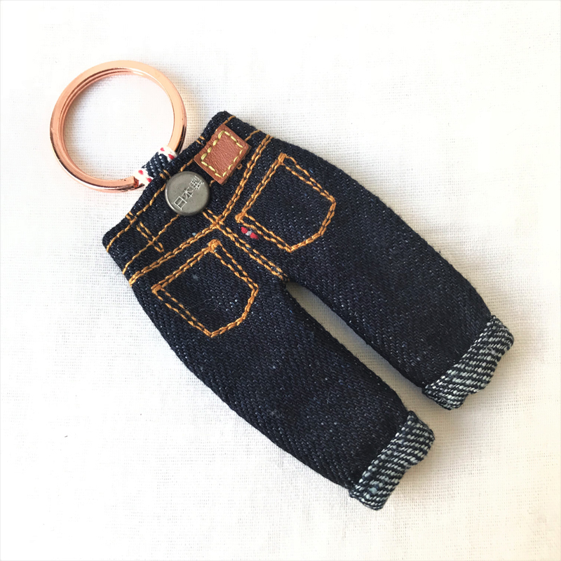 ミニチュア デニム キーホルダー（miniature denim pants）