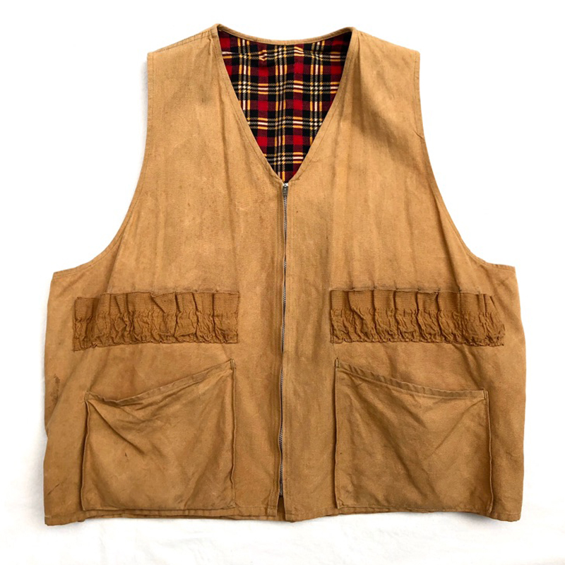 60's~ VINTAGE HUNTING VEST "ZIP UP TYPE”（unknown）