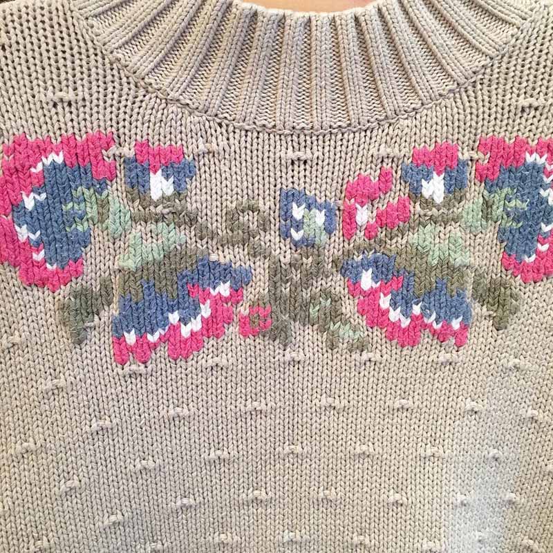 "Eddie Bauer" flower spring knit（USED）