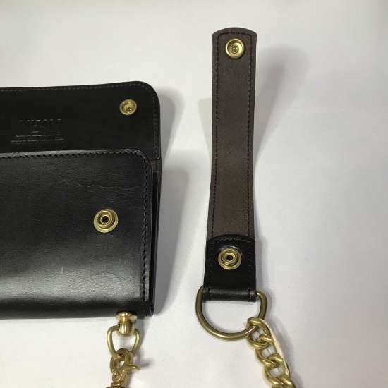 NEON Leather Garment Tracker Brown Leather Wallet （NEON）