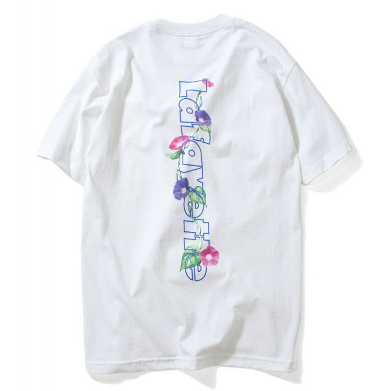 OUTLINE HUGE LOGO TEE - MORNING GLORY -（LAFAYETTE）