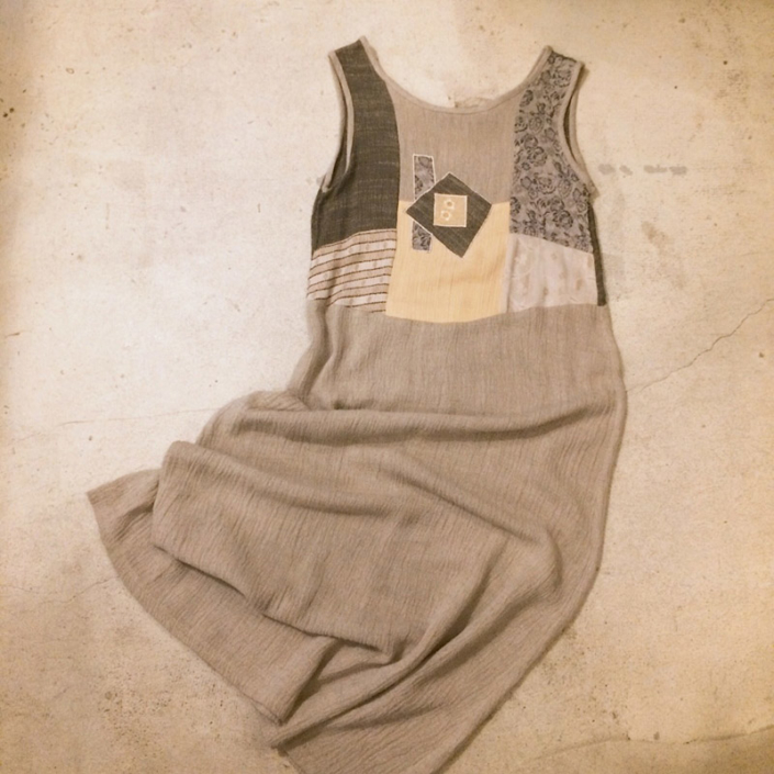 Patchwork sleeveless onepiece（USED）