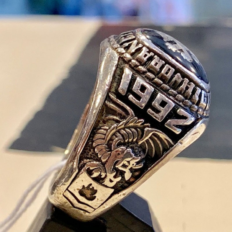 1992 Orange County High School Ring Sterling Silver（JOSTENS社）