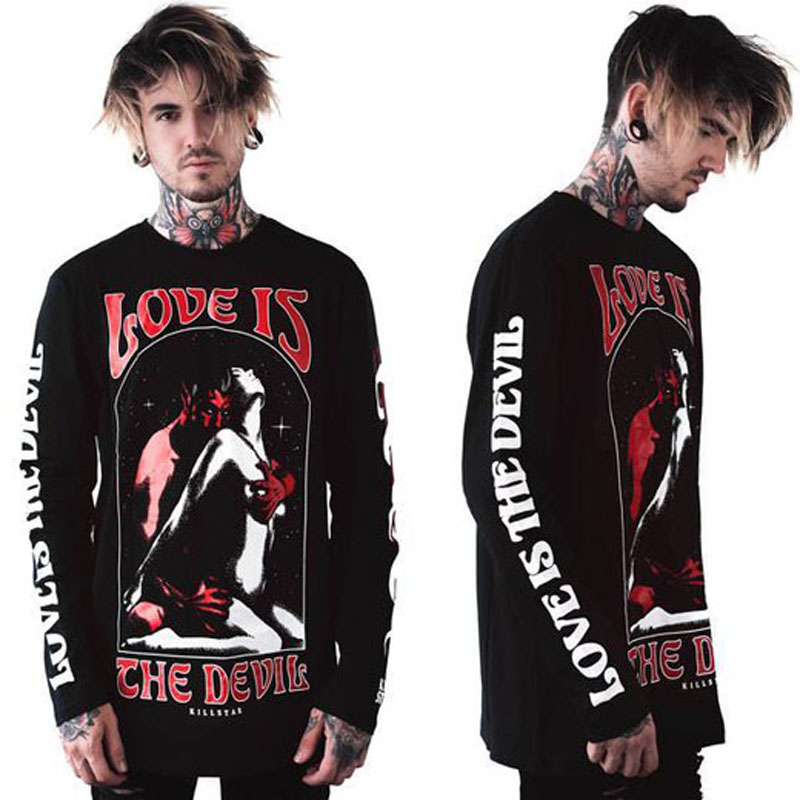 LOVE DEVIL LONG SLEEVE TOP（KILL STAR）