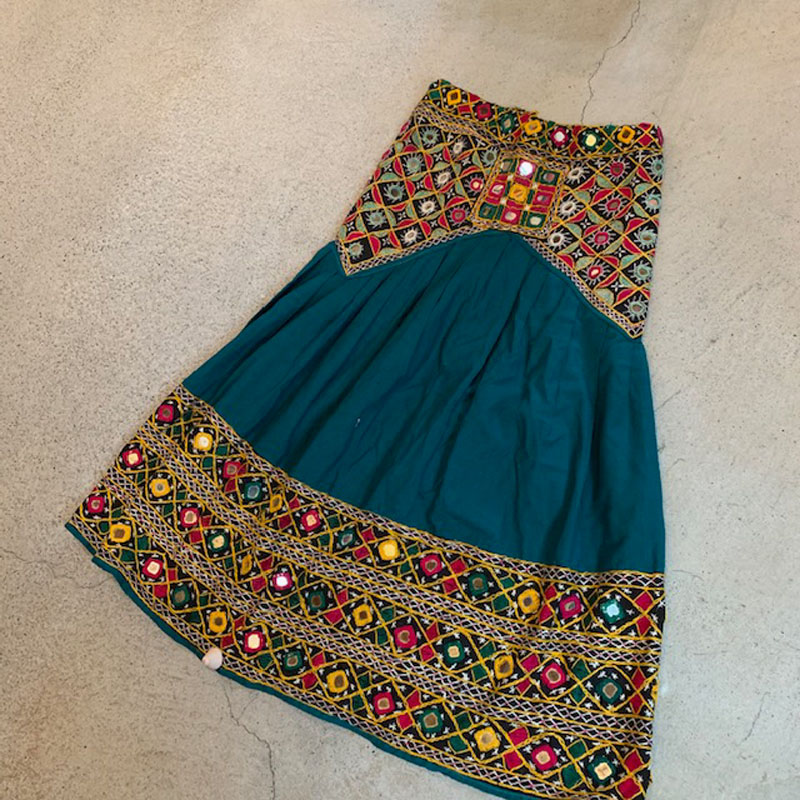 Mirrorwork embroidery india skirt（VINTAGE）