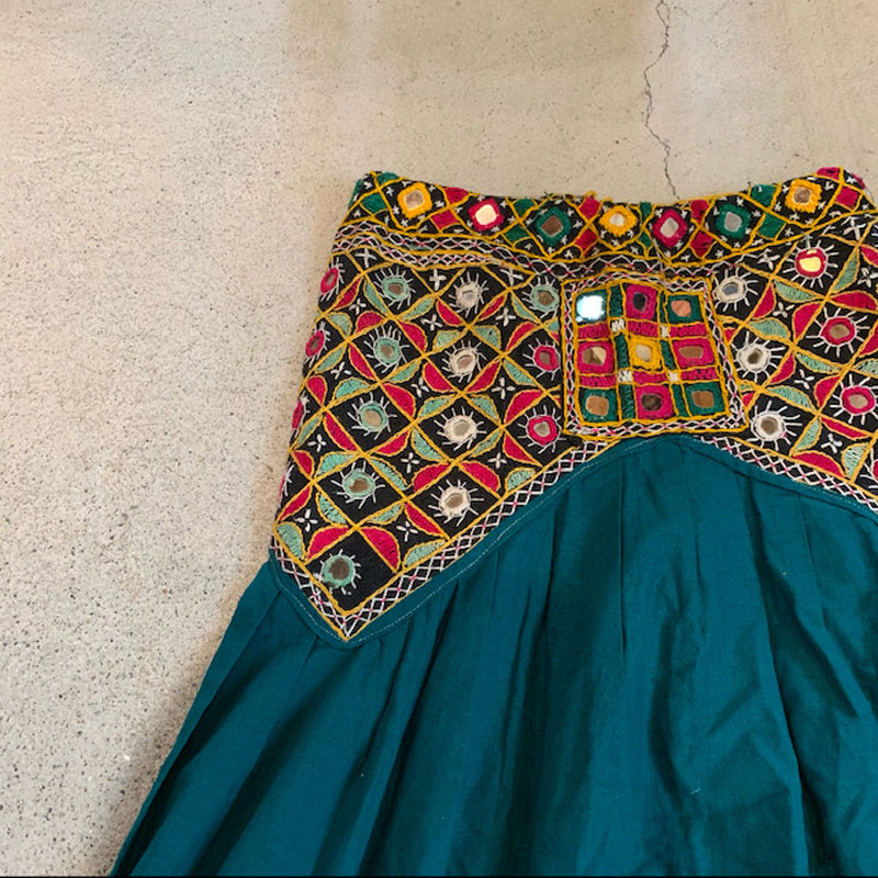 Mirrorwork embroidery india skirt（VINTAGE）