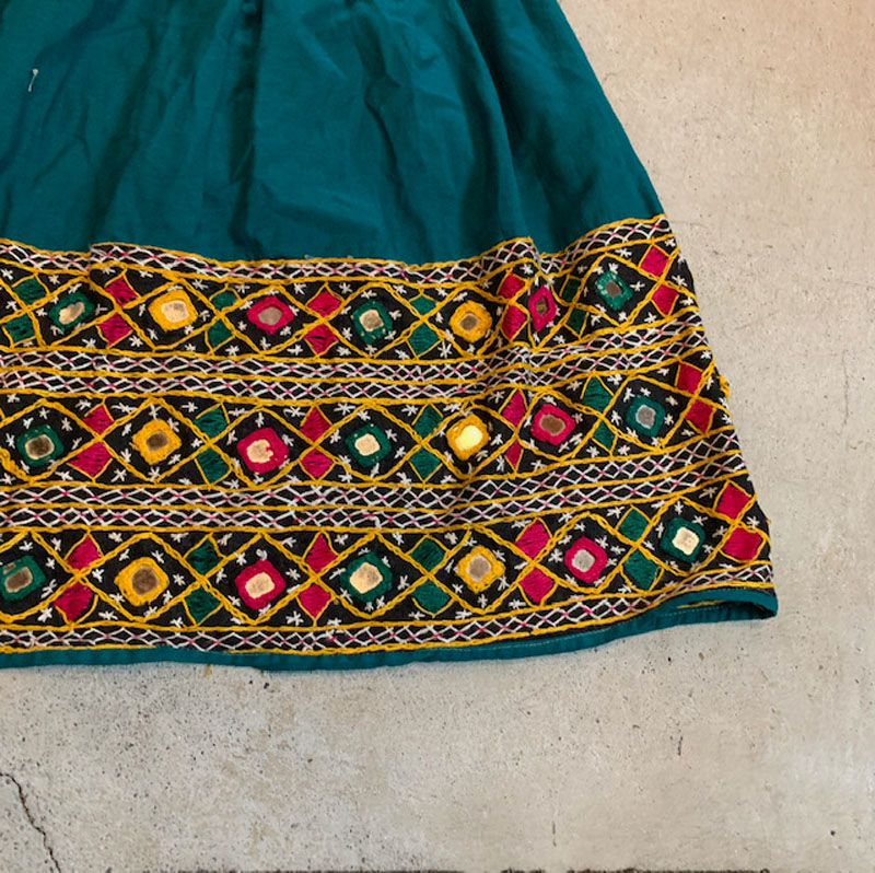 Mirrorwork embroidery india skirt（VINTAGE）