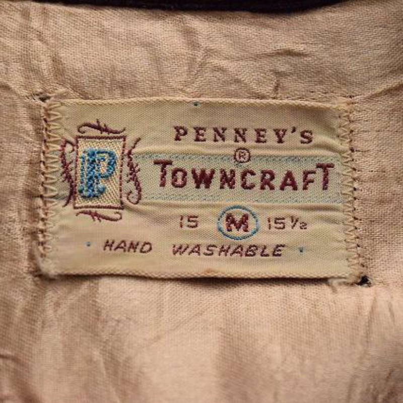 50〜60's PENNEY'S TOWNCRAFT Indian プリントコーデュロイシャツ