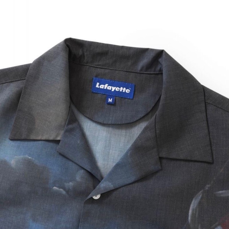 LAFAYETTE ALLOVER OPEN COLLAR S/S SHIRT - シャツ