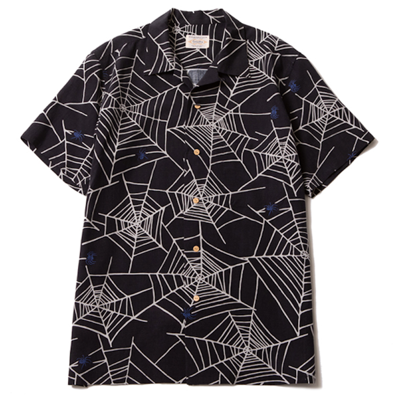 SPIDER NET ALOHA SHIRT（RUDE GALLERY BLACK REBEL） - Snap! magazine