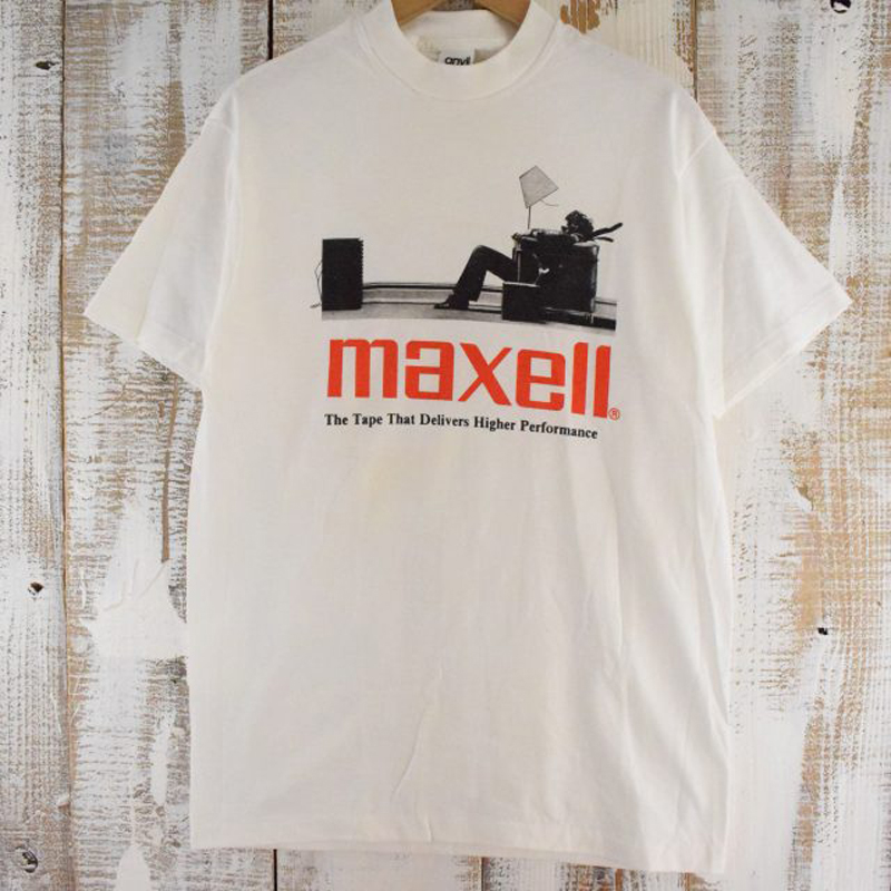 90's MAXELL USA製 企業広告プリントTシャツ L（USED） - Snap! magazine